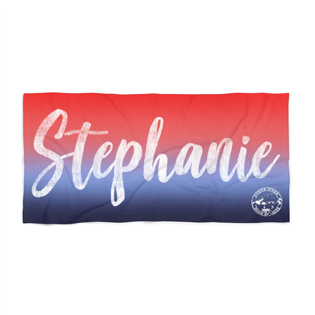 Personalized Beach Towel - Large Name Fancy - HRCL FL