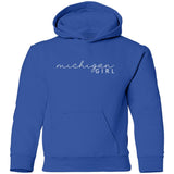 Michigan Girl - White G185B Youth Pullover Hoodie