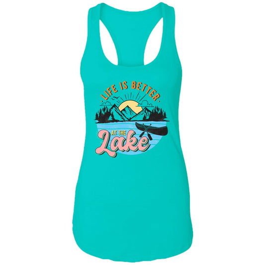 Life is Better at the Lake HRCL LL 2 Sided NL1533 Ladies Ideal Racerback Tank