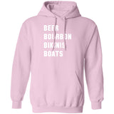 HRCL FL - Beer Bourbon Bikinis Boats - 2 Sided G185 Pullover Hoodie