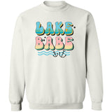 ***2 SIDED***  Lake Babe HRCL LL 2 Sided G180 Crewneck Pullover Sweatshirt