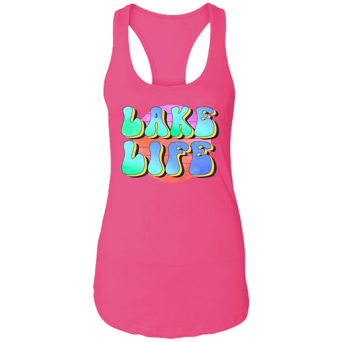 ***2 SIDED***  Lake Life  HRCL LL 2 Sided NL1533 Ladies Ideal Racerback Tank