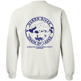 ***2 SIDED***  HRCL FL - Navy Boats N Hoes - 2 Sided G180 Crewneck Pullover Sweatshirt