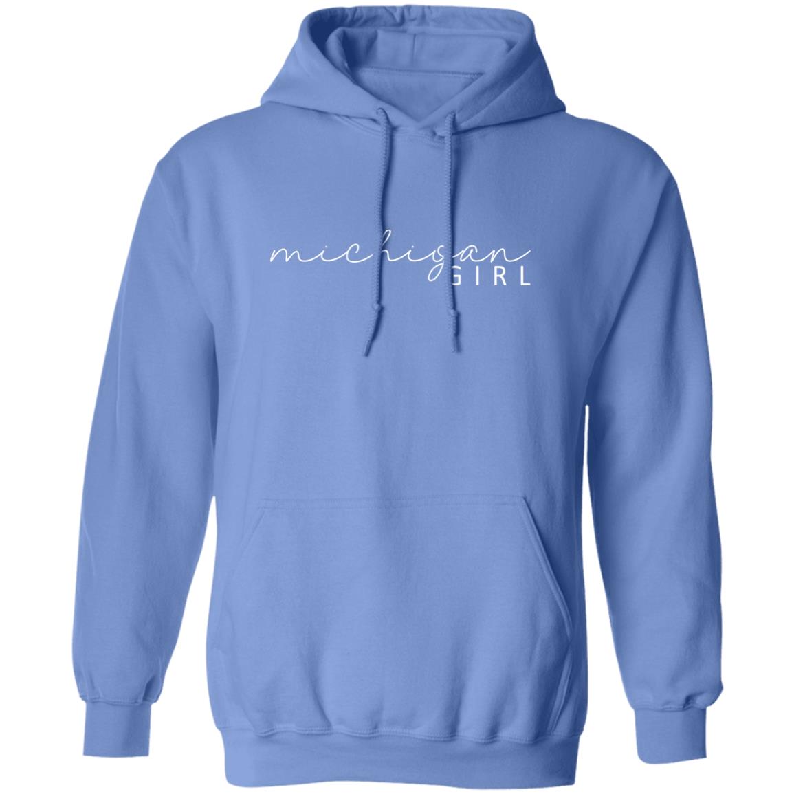 Michigan Girl - White G185 Pullover Hoodie