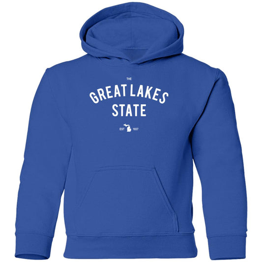 The Great Lakes State - White G185B Youth Pullover Hoodie