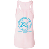The Lake is My Happy Place HRCL LL 2 Sided B8800 Flowy Racerback Tank