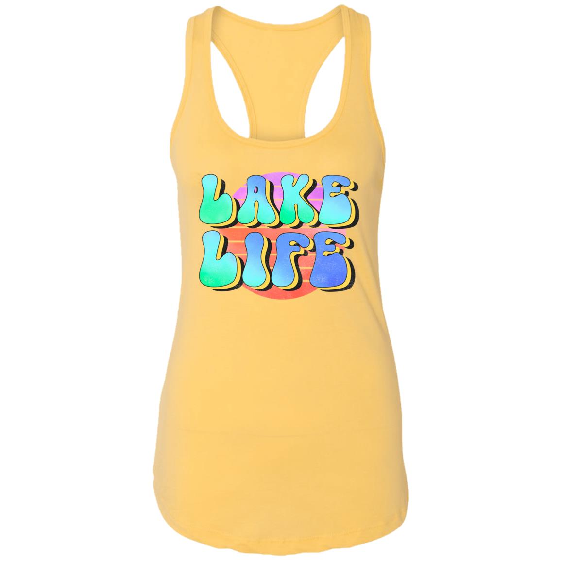 ***2 SIDED***  Lake Life  HRCL LL 2 Sided NL1533 Ladies Ideal Racerback Tank