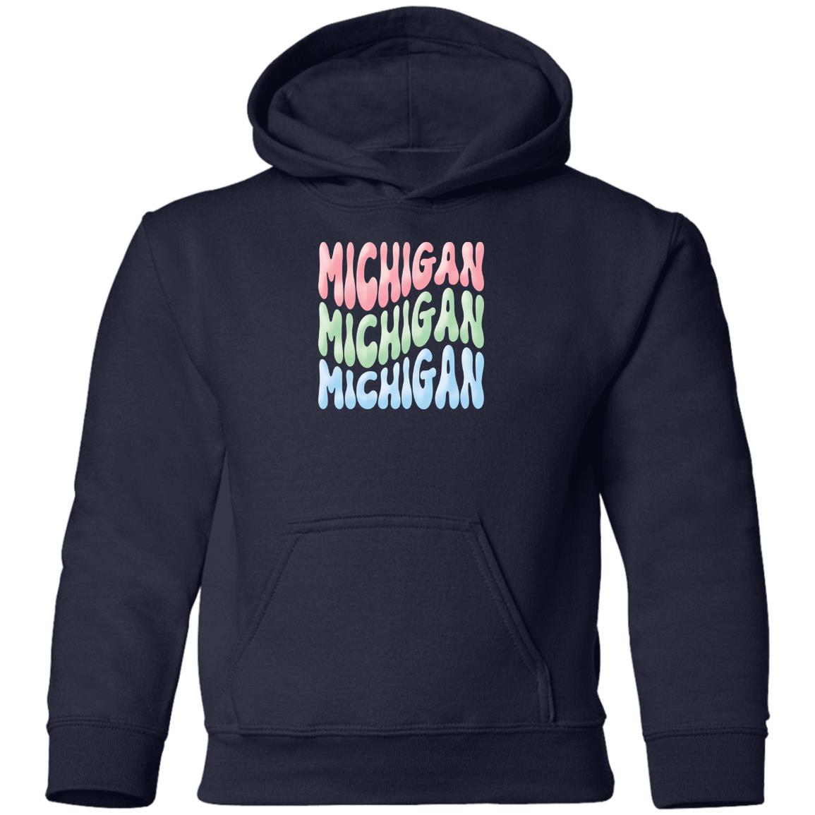 Michigan - Pastel Colors G185B Youth Pullover Hoodie