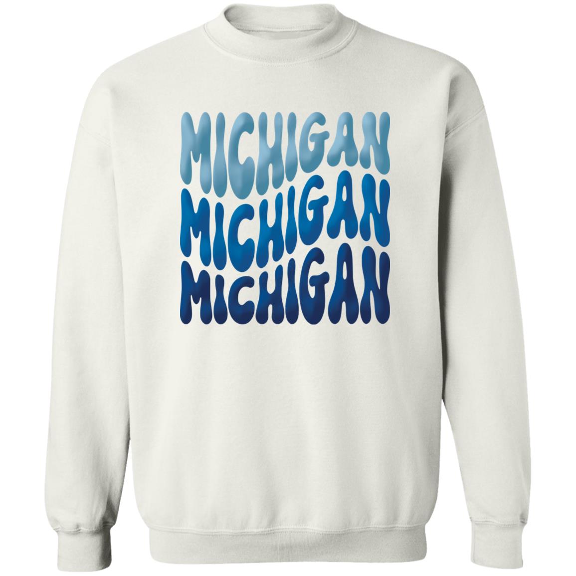 Michigan - Blues  Colors G180 Crewneck Pullover Sweatshirt