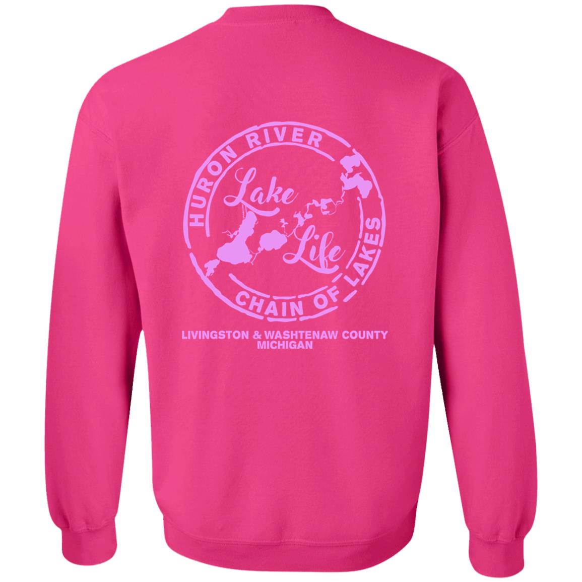 ***2 SIDED***  Lake Life  HRCL LL 2 Sided G180 Crewneck Pullover Sweatshirt