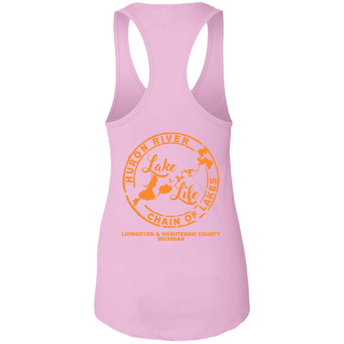 ***2 SIDED***  Life is Better at the Lake HRCL LL 2 Sided NL1533 Ladies Ideal Racerback Tank