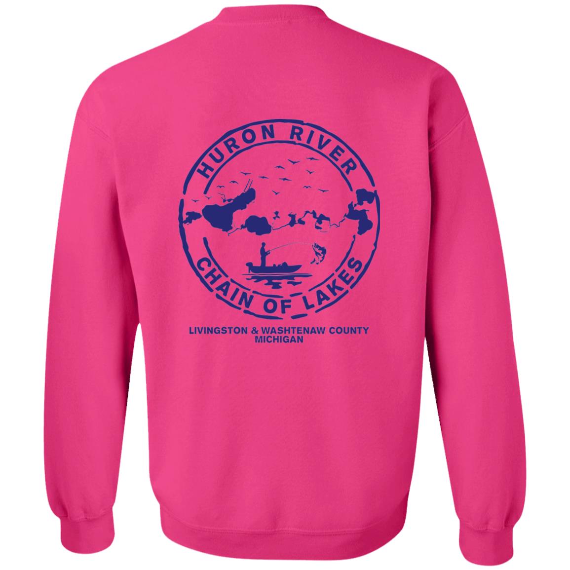 ***2 SIDED***  HRCL FL - Navy Boat.... Bust Out Another Thousand - 2 Sided G180 Crewneck Pullover Sweatshirt