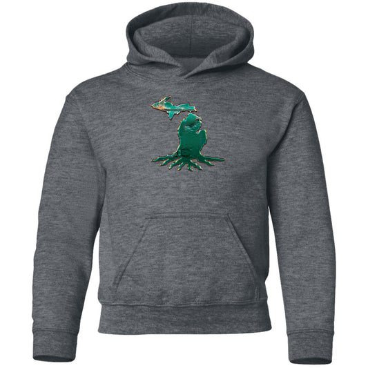 Michigan Roots Green G185B Youth Pullover Hoodie