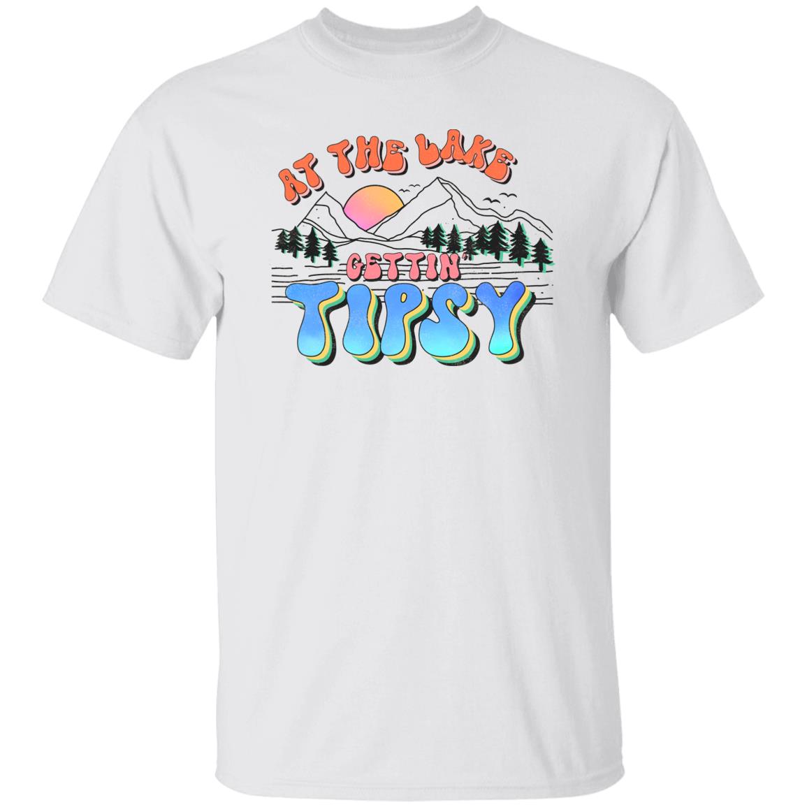 ***2 SIDED***  At the Lake Gettin' Tipsy HRCL LL 2 Sided G500 5.3 oz. T-Shirt