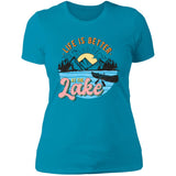 Life is Better at the Lake HRCL LL 2 Sided NL3900 Ladies' Boyfriend T-Shirt