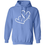 Michigan Hearts - White G185 Pullover Hoodie