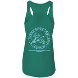 ***2 SIDED***  Living the Dream at the Lake HRCL LL 2 Sided B8800 Flowy Racerback Tank