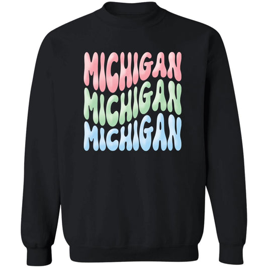 Michigan - Pastel Colors G180 Crewneck Pullover Sweatshirt