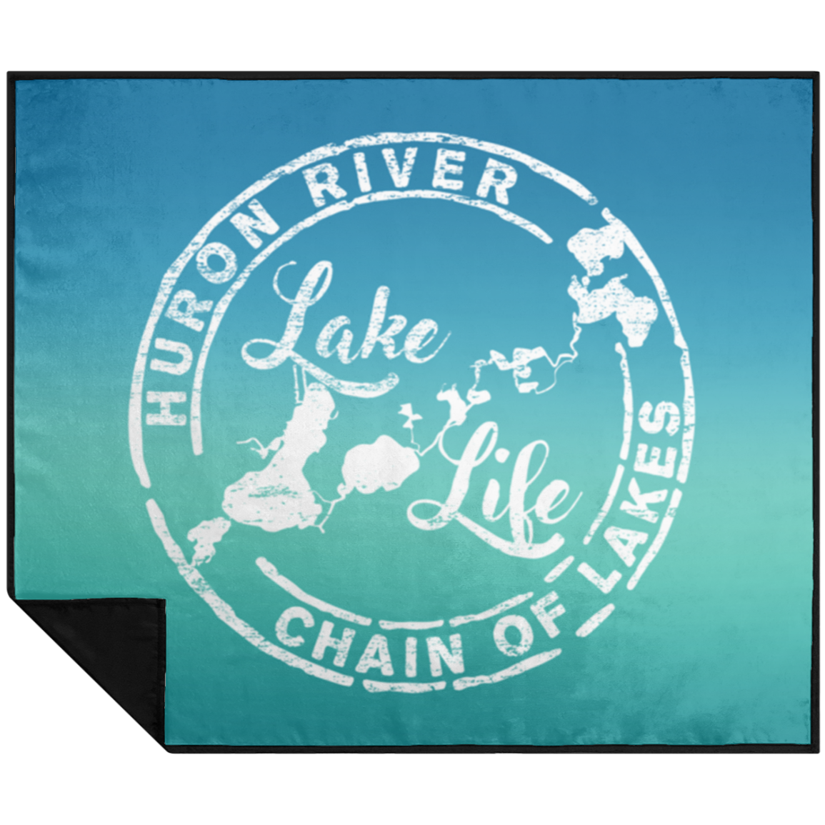 Water Resistant Blanket - HRCL Lake Life Logo