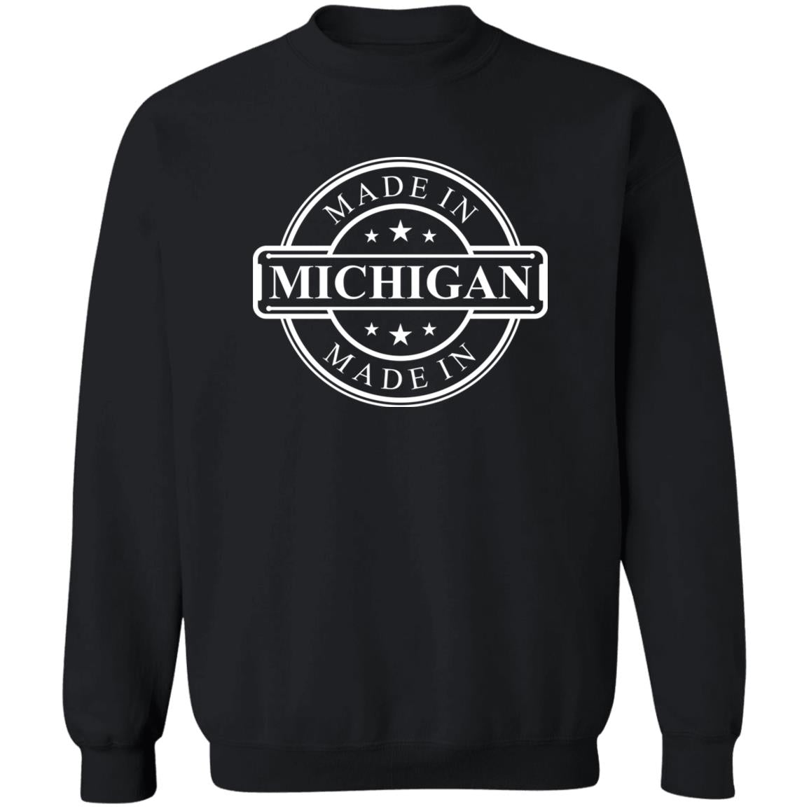 Made in Michigan - White G180 Crewneck Pullover Sweatshirt