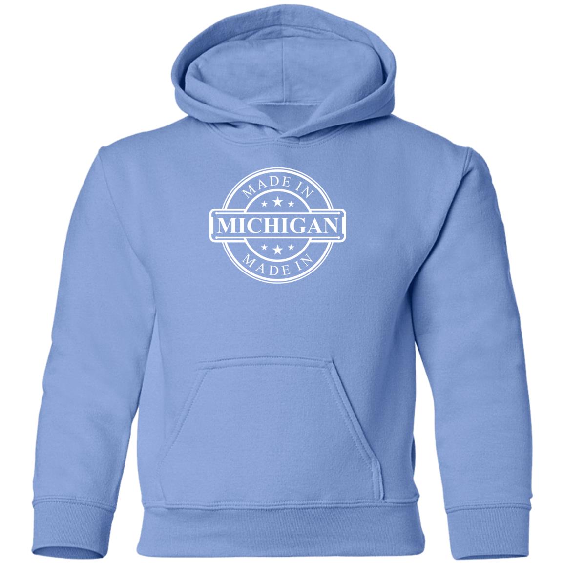 Made in Michigan - White G185B Youth Pullover Hoodie