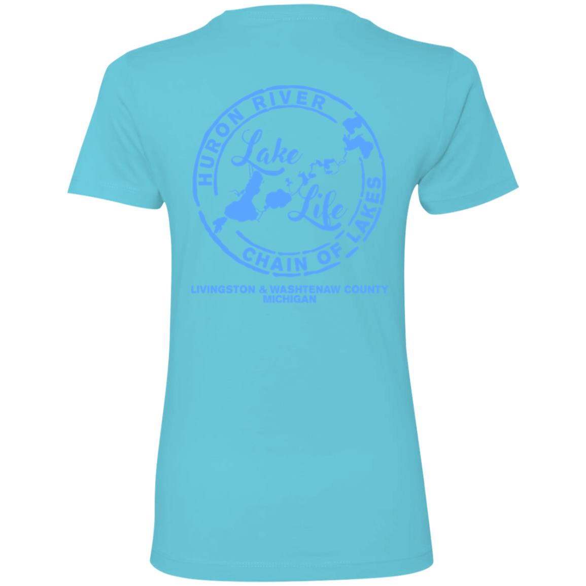 At the Lake Gettin' Tipsy HRCL LL 2 Sided NL3900 Ladies' Boyfriend T-Shirt