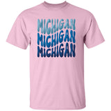 Michigan - Blues  Colors G500B Youth 5.3 oz 100% Cotton T-Shirt