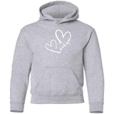 Michigan Hearts - White G185B Youth Pullover Hoodie