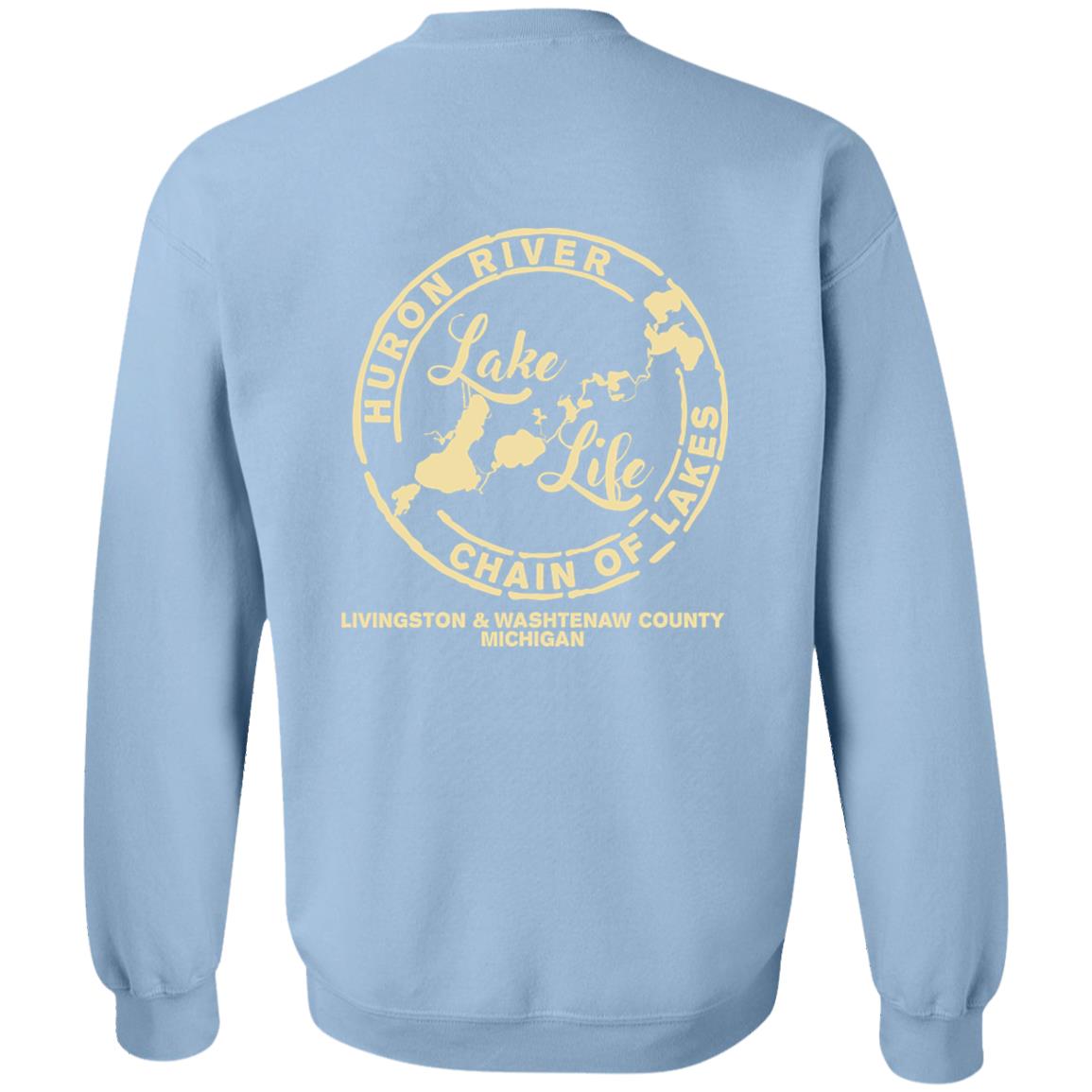 ***2 SIDED***  Lake Babe HRCL LL 2 Sided G180 Crewneck Pullover Sweatshirt