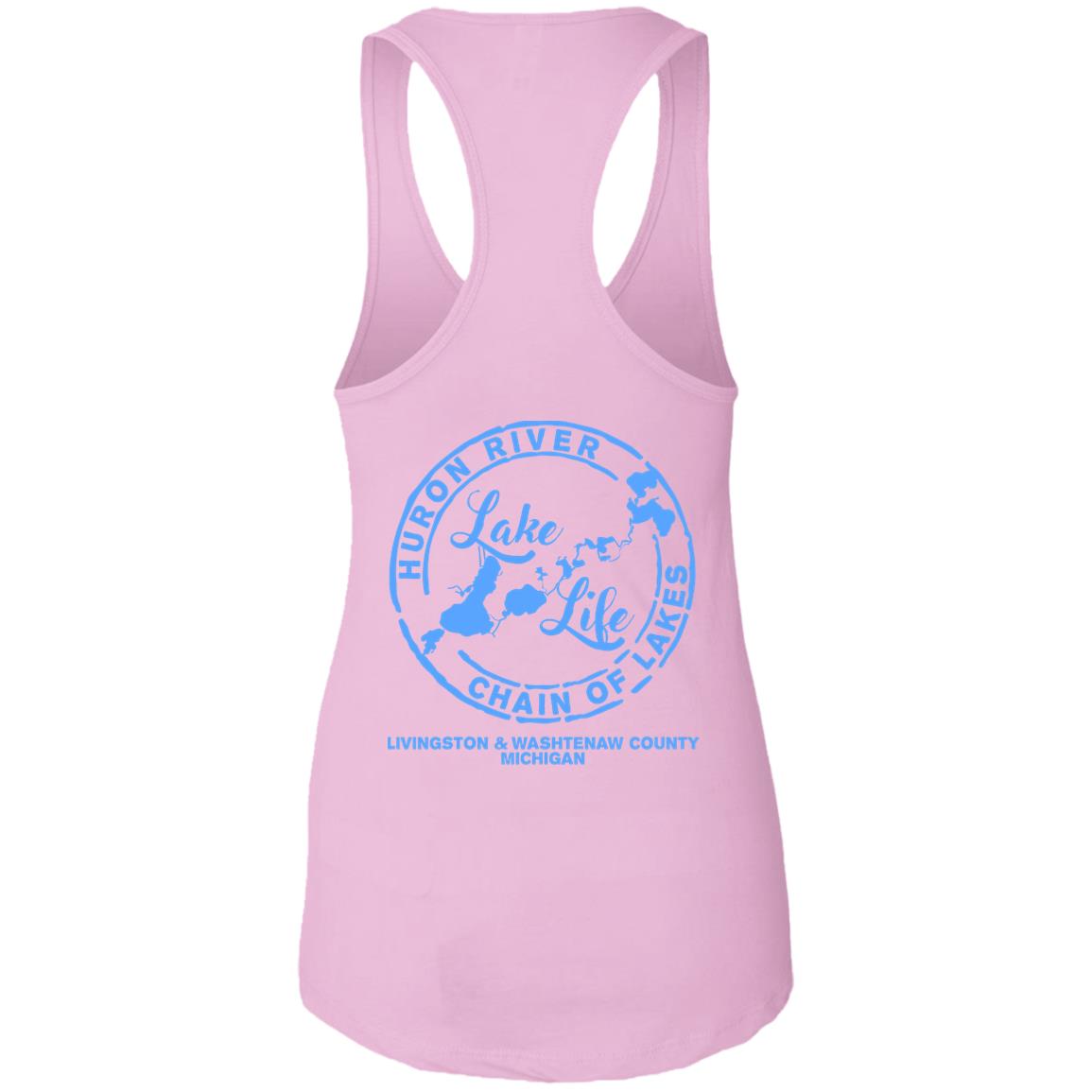 ***2 SIDED***  At the Lake Gettin' Tipsy HRCL LL 2 Sided NL1533 Ladies Ideal Racerback Tank