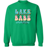 ***2 SIDED***  Lake Babe HRCL LL 2 Sided G180 Crewneck Pullover Sweatshirt