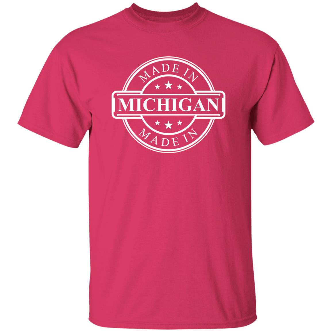 Made in Michigan - White G500B Youth 5.3 oz 100% Cotton T-Shirt