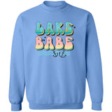 ***2 SIDED***  Lake Babe HRCL LL 2 Sided G180 Crewneck Pullover Sweatshirt