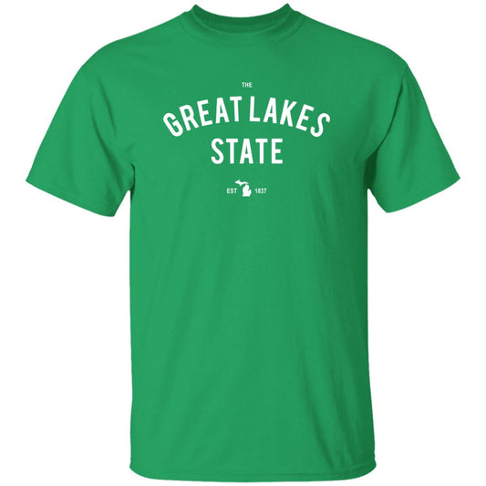 The Great Lakes State - White G500B Youth 5.3 oz 100% Cotton T-Shirt