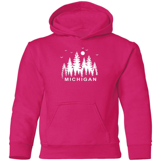 Michigan Pintrees - White G185B Youth Pullover Hoodie