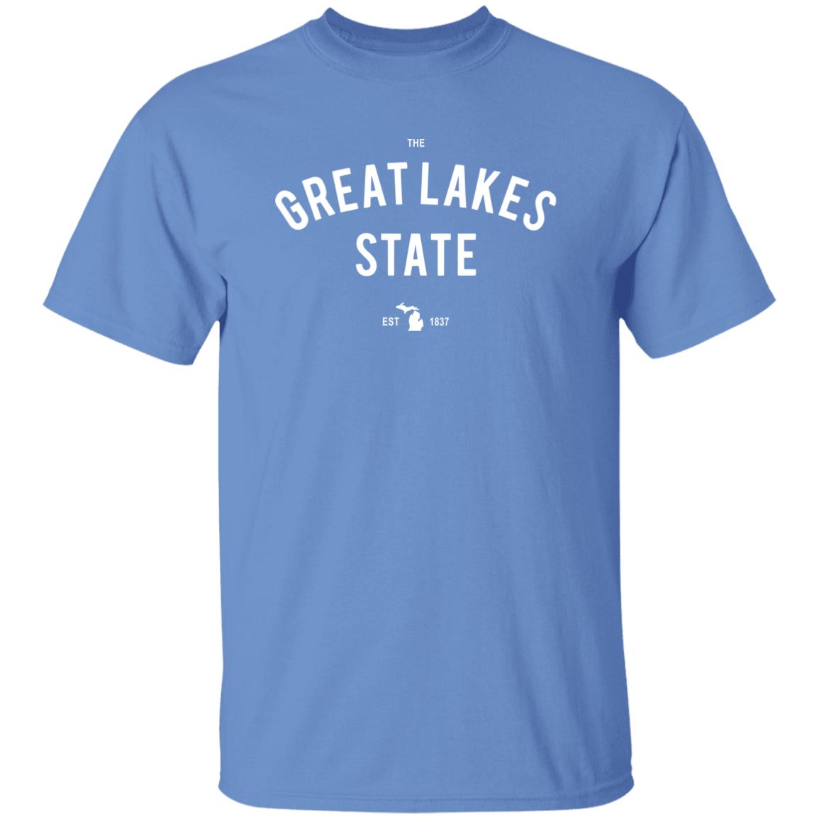 The Great Lakes State - White G500B Youth 5.3 oz 100% Cotton T-Shirt