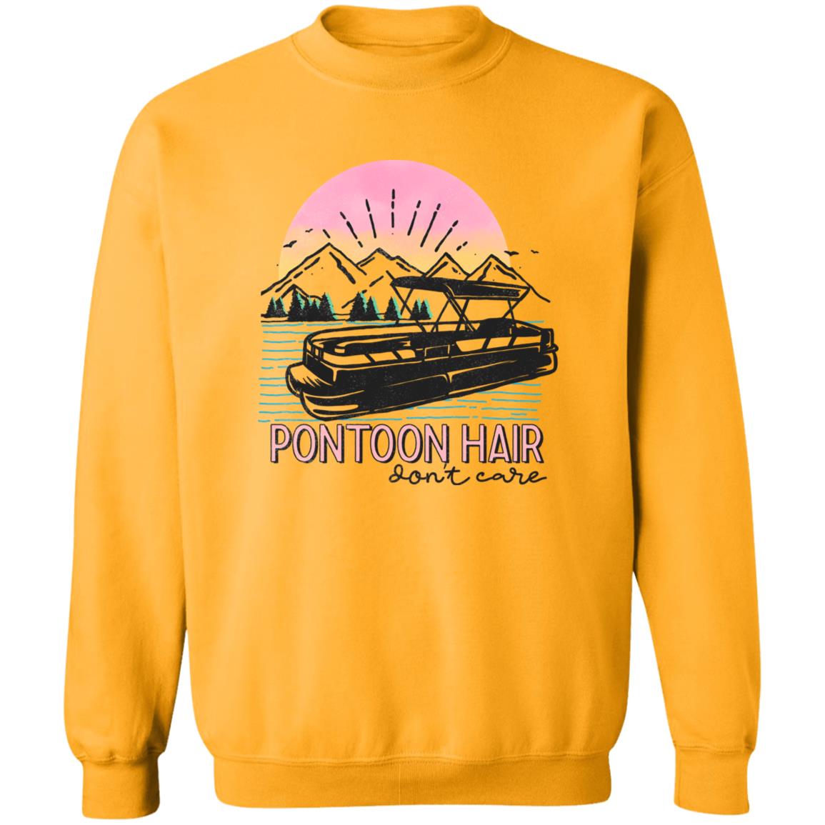 ***2 SIDED***  Pontoon Hair HRCL LL 2 Sided G180 Crewneck Pullover Sweatshirt