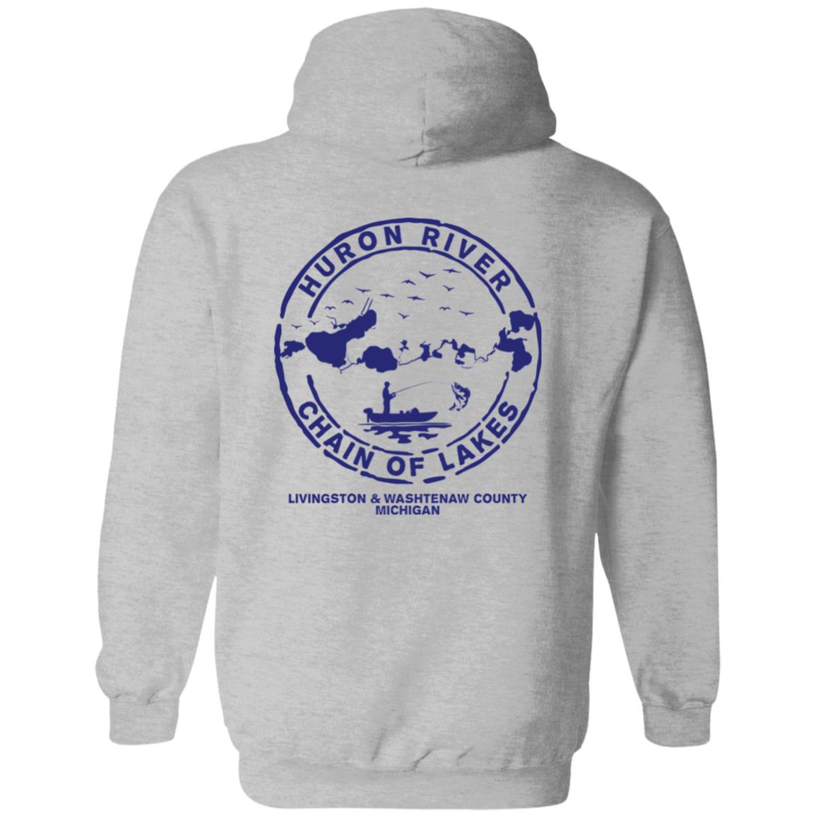 HRCL FL - Navy Beer Bourbon Bikinis Boats - 2 Sided G185 Pullover Hoodie