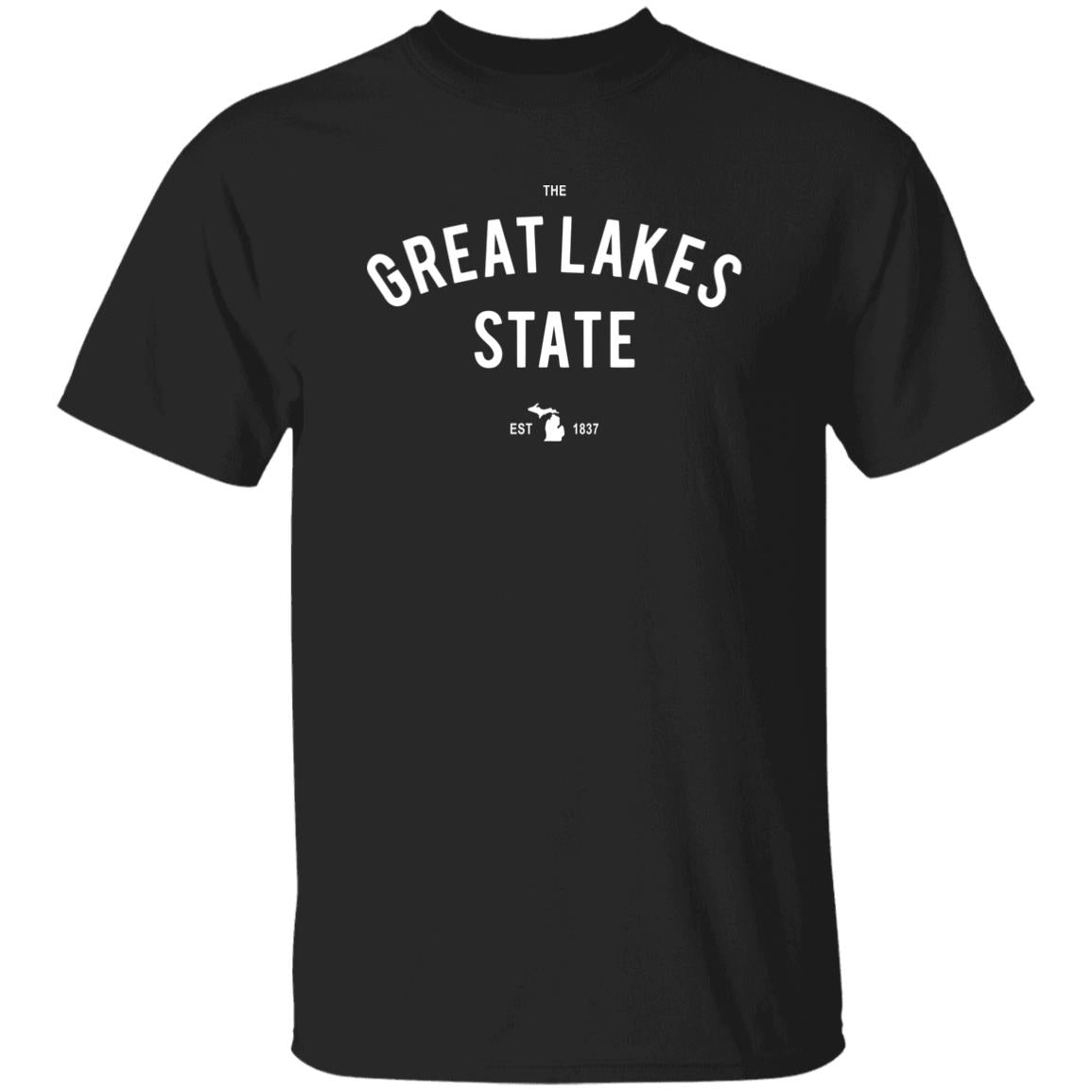 The Great Lakes State - White G500B Youth 5.3 oz 100% Cotton T-Shirt