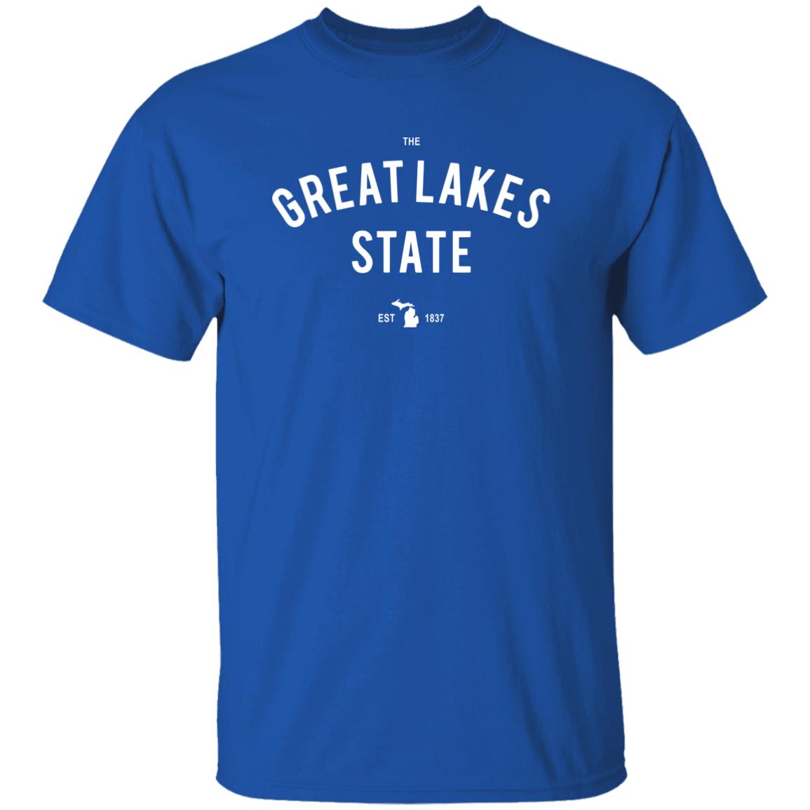 The Great Lakes State - White G500B Youth 5.3 oz 100% Cotton T-Shirt