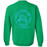 The Lake is My Happy Place HRCL LL 2 Sided G180 Crewneck Pullover Sweatshirt