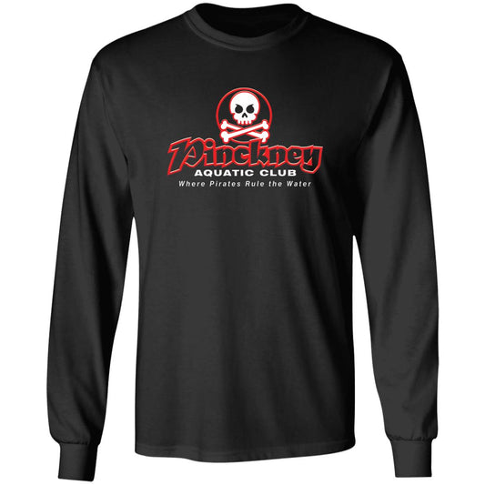 Pinckney Aquatic Club- R & W, G240 LS Ultra Cotton T-Shirt