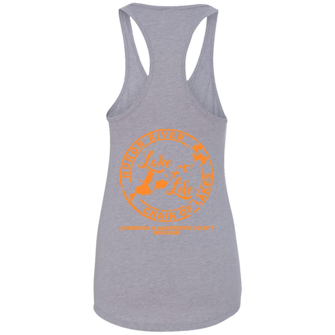 ***2 SIDED***  Life is Better at the Lake HRCL LL 2 Sided NL1533 Ladies Ideal Racerback Tank