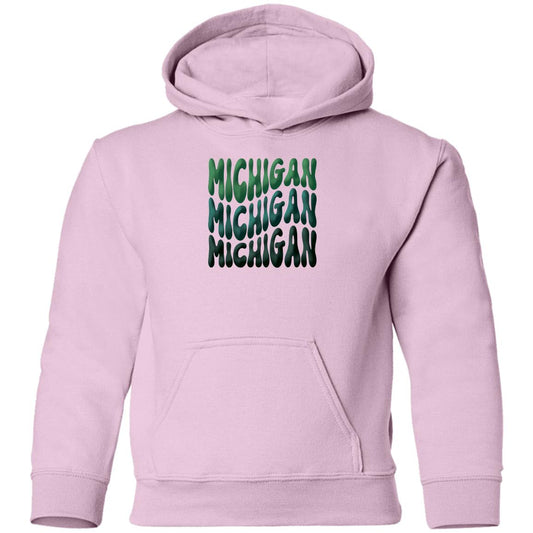 Michigan - Green Colors G185B Youth Pullover Hoodie