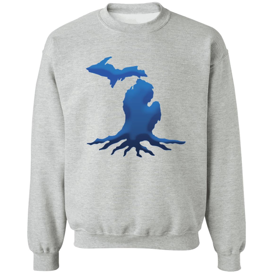 Michigan Roots Blue G180 Crewneck Pullover Sweatshirt