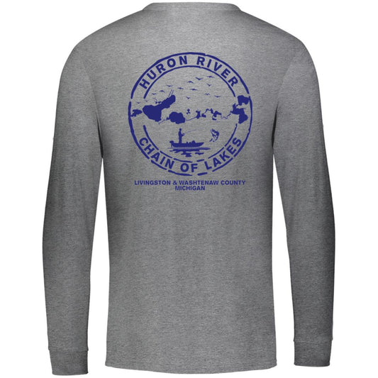HRCL FL - Navy Show Me Your Bobbers I'll Show You My Pole - 2 Sided 64LTTM Essential Dri-Power Long Sleeve Tee