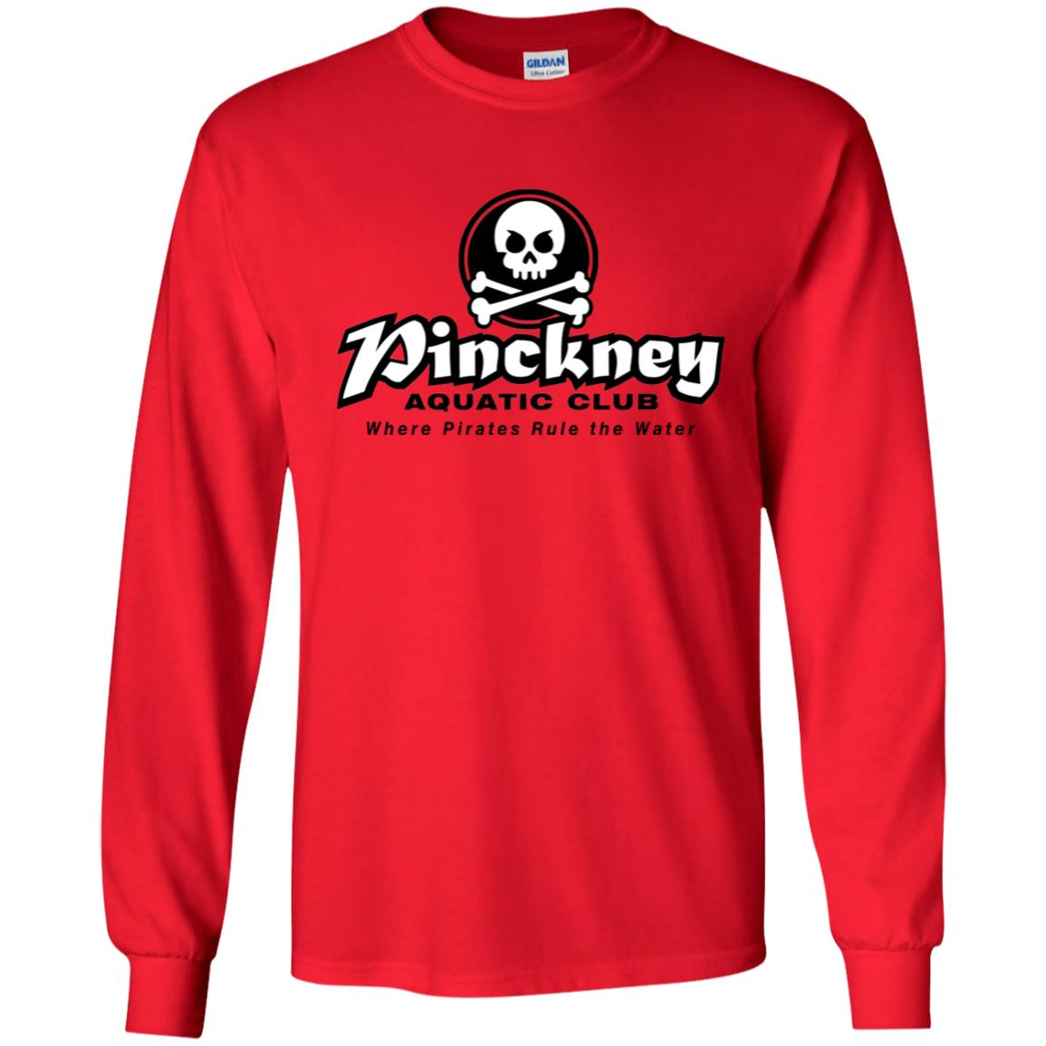 Pinckney Aquatic Club- B & W, G240B Youth LS T-Shirt