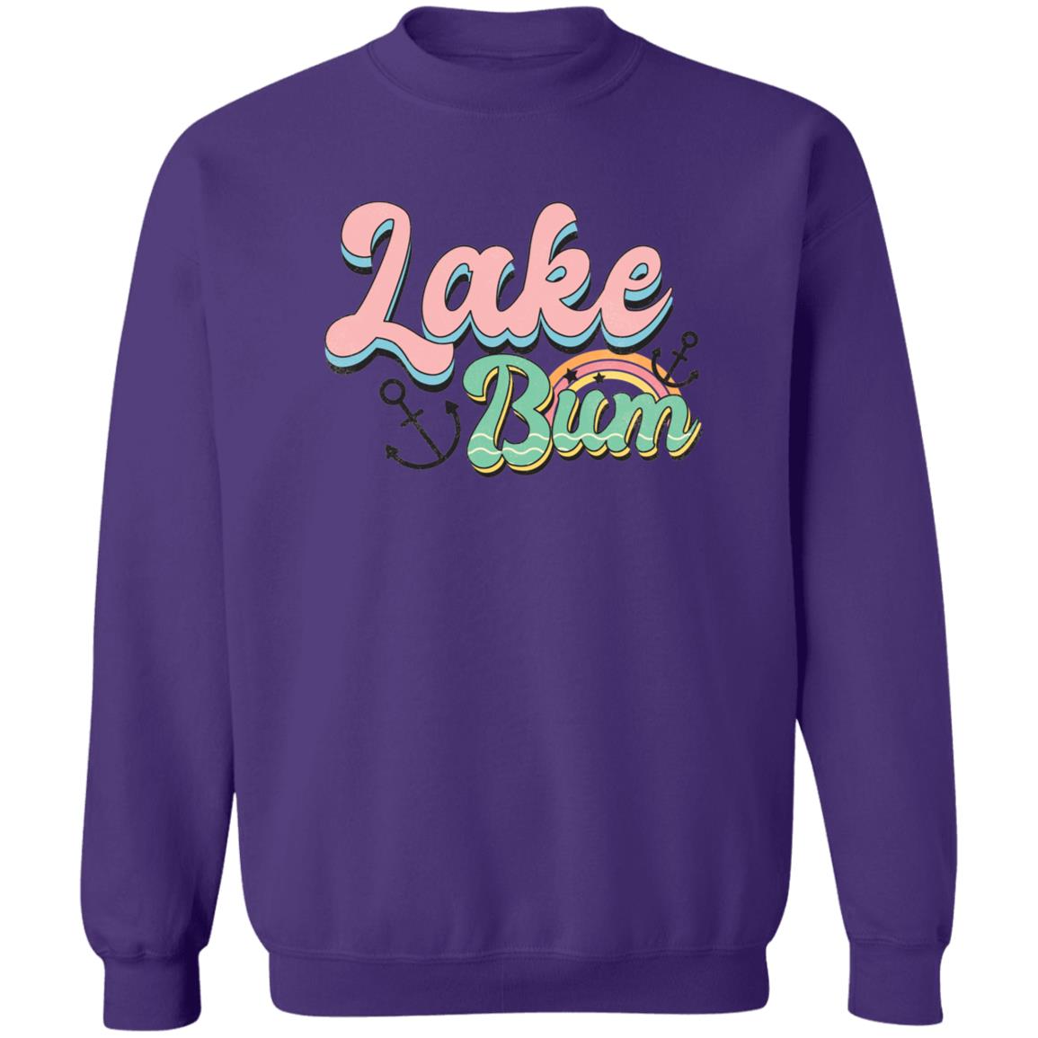 ***2 SIDED***  Lake Bum HRCL LL 2 Sided G180 Crewneck Pullover Sweatshirt