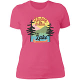 Living the Dream at the Lake HRCL LL 2 Sided NL3900 Ladies' Boyfriend T-Shirt