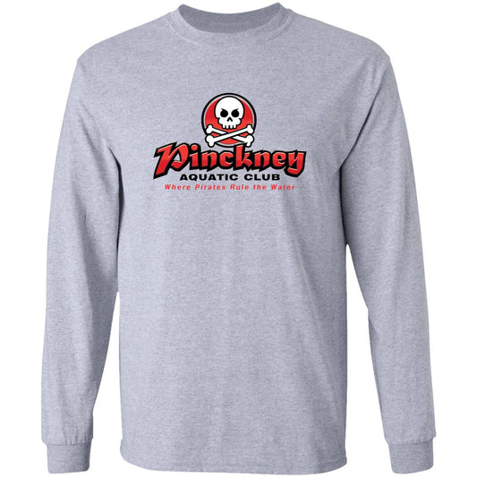 Pinckney Aquatic Club - B, W & R, G240 LS Ultra Cotton T-Shirt